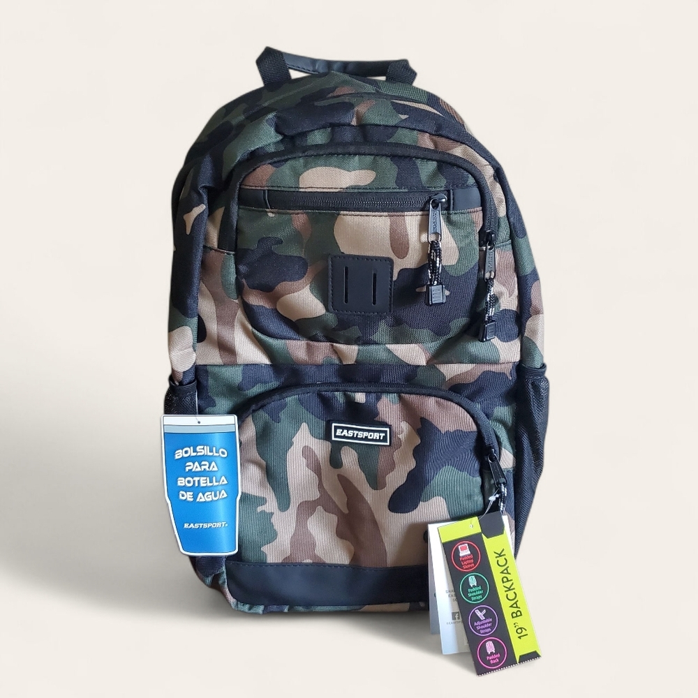NWT Eastsport Eclipse Core 19" Backpack Army Camo‎ Unisex